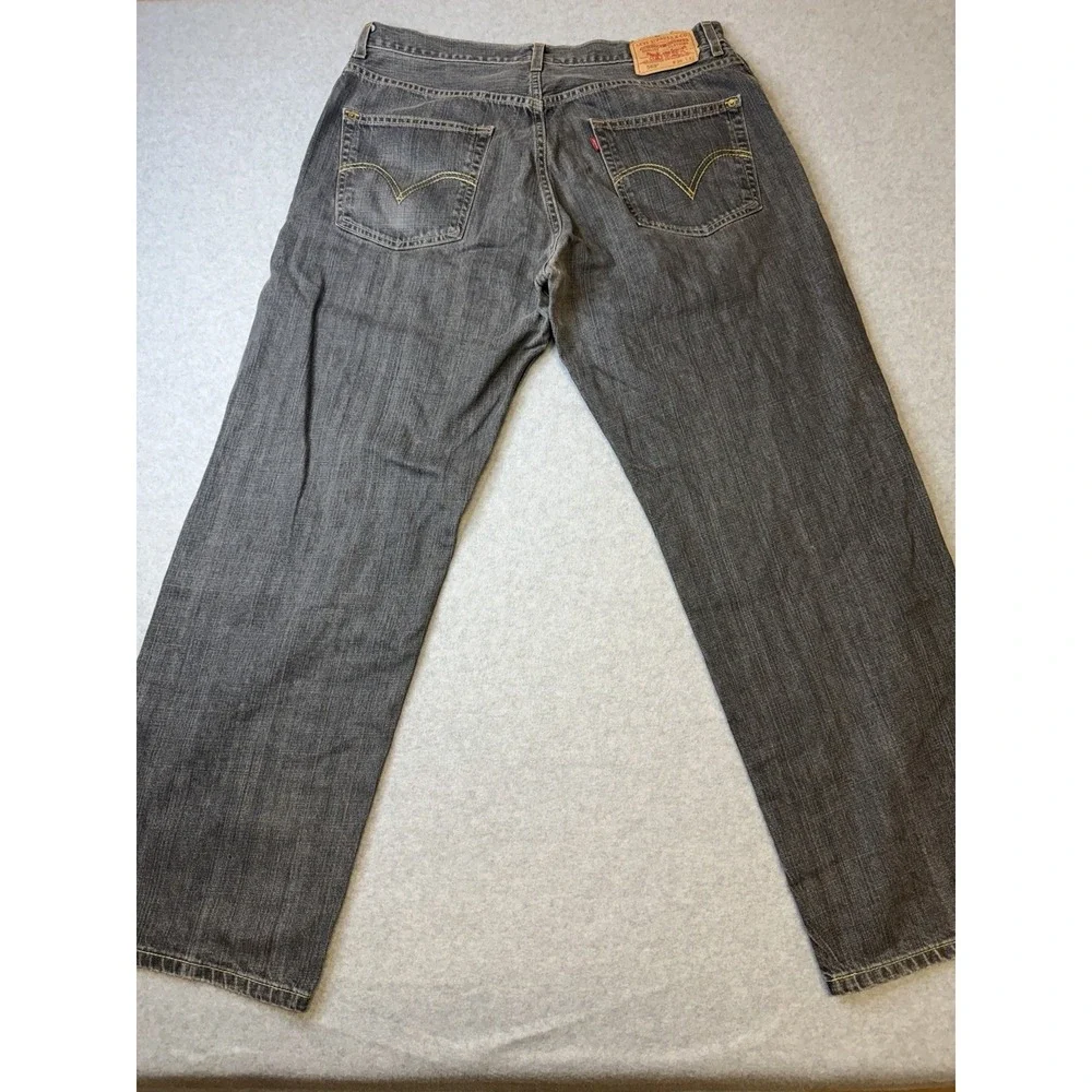 Levi's 569 Loose Straight Jeans Mens 36x32 Black Denim Y2K Baggy Skater Vintage